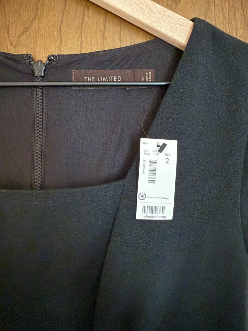 NWT The Limited LBD Cap Sleeve Dress 90s Minimalism Whimsigoth French Girl - Picture 3 of 8